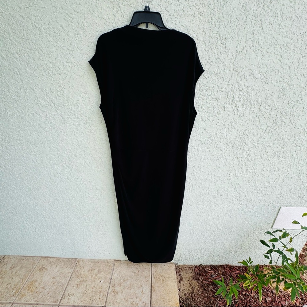 Fashion Nova 3X velvety black sleeveless maxi dress comfortable minimalist fall